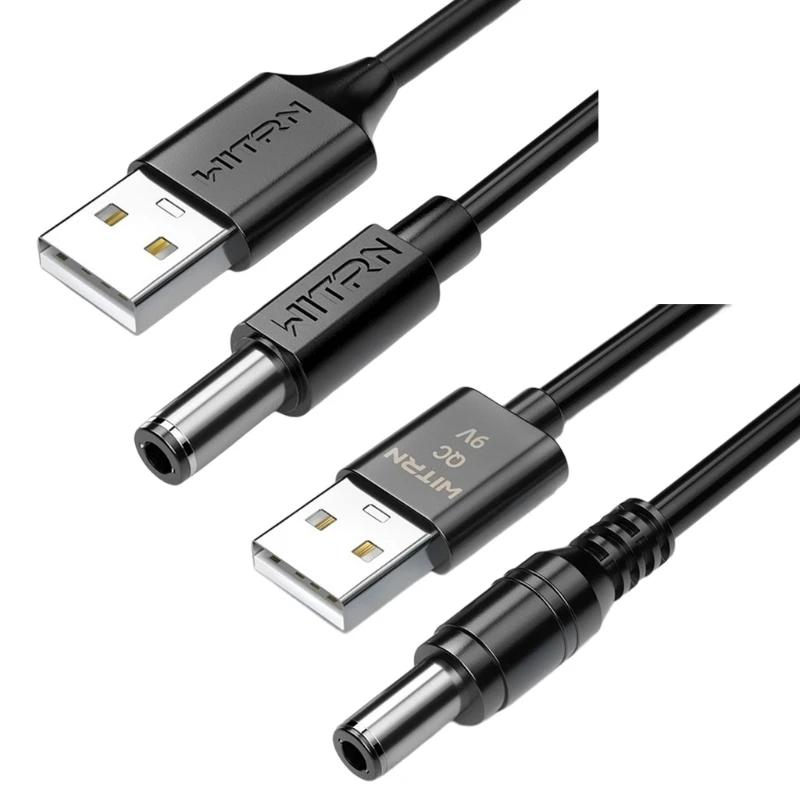 QC3.0 USB-A-5.5x2.5mm ȯ USB  νƮ  9V 12V  1.2M